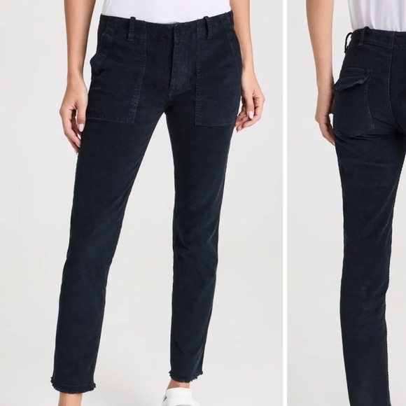 Nili Lotan Deep Gray Patch Pocket Corduroy Pants Size 4 - Picture 10 of 16